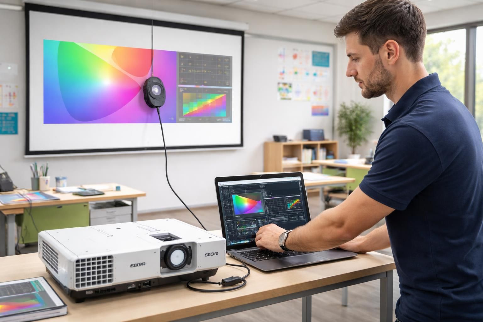 apprenez à calibrer les couleurs de votre vidéoprojecteur epson pour optimiser vos supports pédagogiques et garantir une qualité d'image précise et fidèle.