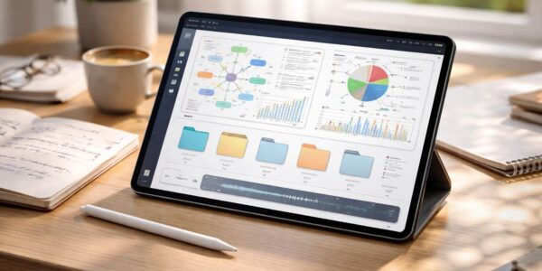 découvrez comment optimiser la prise de notes intelligente en organisant schémas, fichiers pdf et enregistrements audio directement sur votre tablette tactile pour une productivité maximale.