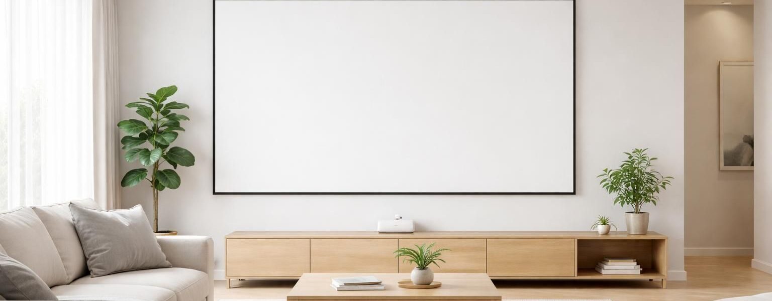 découvrez comment réaliser un câblage propre pour alimenter un écran de projection sans fils visibles, afin d'obtenir un espace ordonné et esthétique.