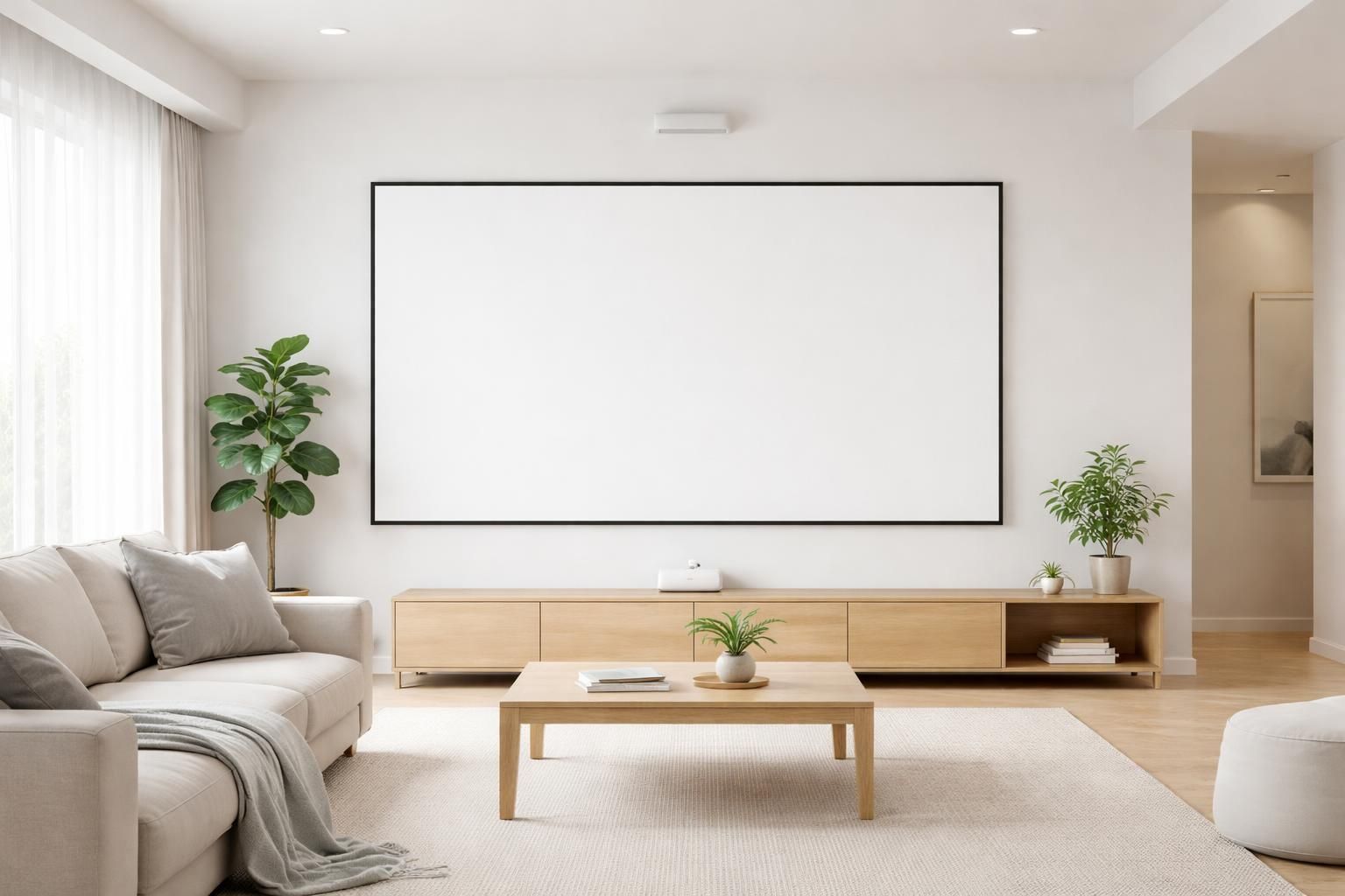 découvrez comment réaliser un câblage propre pour alimenter un écran de projection sans fils visibles, afin d'obtenir un espace ordonné et esthétique.