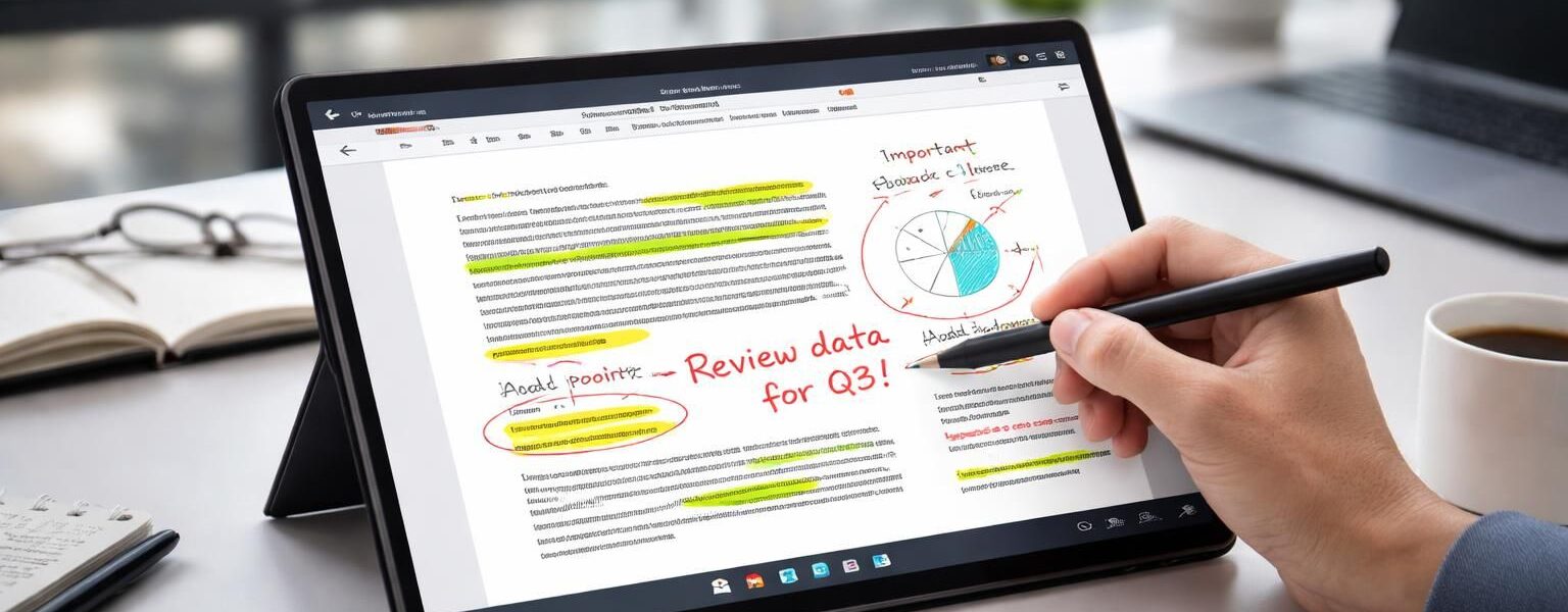 apprenez à annoter des pdf en direct et transformez votre tablette windows en tableau interactif pour des présentations et sessions de travail dynamiques.