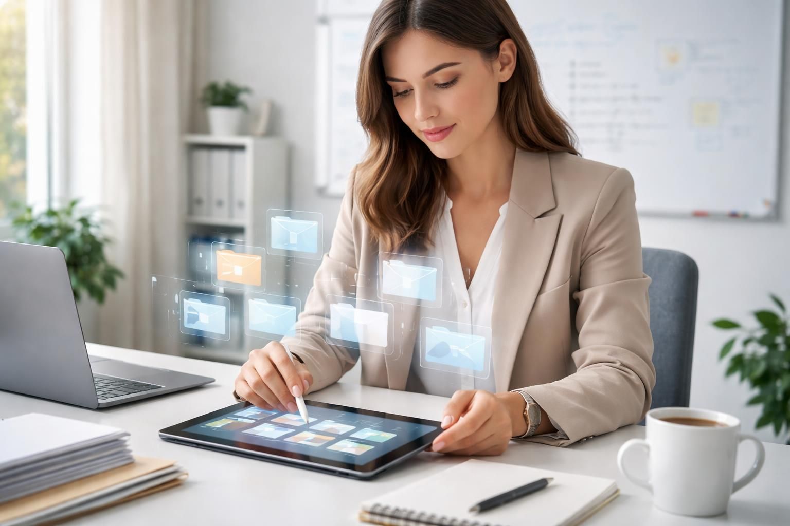 découvrez comment utiliser une tablette tactile pour organiser efficacement vos fichiers et éviter le chaos avant un exposé.